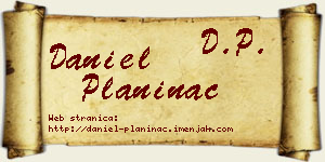 Daniel Planinac vizit kartica